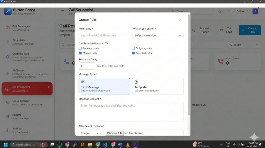 Call Responder Setup