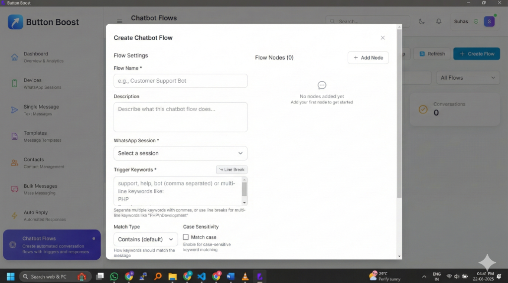 Chatbot Flow Builder