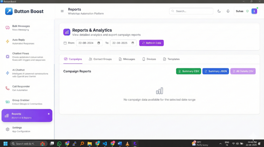 Reports and Analytics